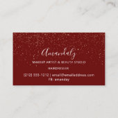 Modern MAKEUP ARTIST Burgundy Gold Visitekaartje (Achterkant)