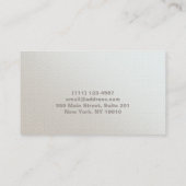 Modern Makeup Artist Luminous Silver Visitekaartje (Achterkant)