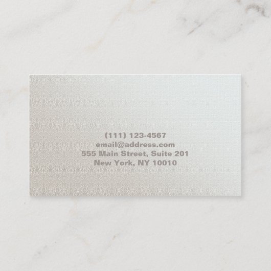 Modern Makeup Artist Luminous Silver Visitekaartje (Achterkant)