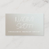Modern Makeup Artist Luminous Silver Visitekaartje (Voorkant)