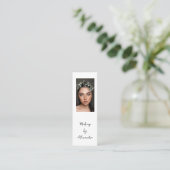 Modern Makeup Artist Photo Elegant Script Mini Visitekaartje (Staand voorkant)