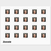 Modern Makeup Artist Photo Elegant Script Vierkante Sticker (Vel)
