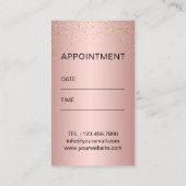 Modern Makeup Artist Roos Gold Lips Benoeming Afsprakenkaartje (Achterkant)