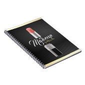 Modern Makeup Artist Stylist Beauty Salon Lipstick Notitieboek (Rechterzijde)