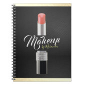 Modern Makeup Artist Stylist Beauty Salon Lipstick Notitieboek (Voorkant)