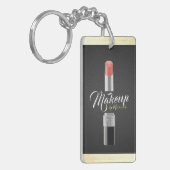 Modern Makeup Artist Stylist Beauty Salon Lipstick Sleutelhanger (Voorkant Links)