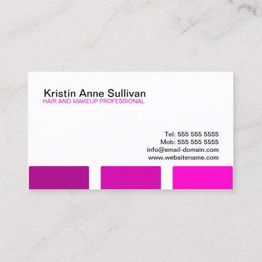 Modern Makeup Artist Visitekaartje (Achterkant)