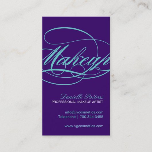 MODERN MAKEUP ARTIST VISITEKAARTJE (Voorkant)