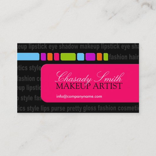Modern Makeup Artist Visitekaartje (Voorkant)