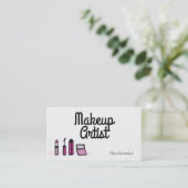 Modern Makeup Artist Visitekaartje (Staand voorkant)