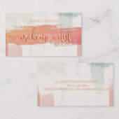 Modern Makeup Artist Waterverf Penseel Slag Visitekaartje (Voorkant / Achterkant)