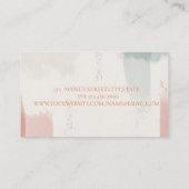 Modern Makeup Artist Waterverf Penseel Slag Visitekaartje (Achterkant)