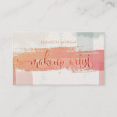 Modern Makeup Artist Waterverf Penseel Slag Visitekaartje (Voorkant)
