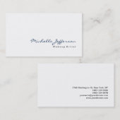 Modern Makeup Artist White Stylish Visitekaartje (Voorkant / Achterkant)