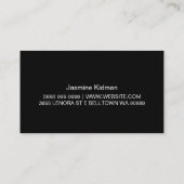 Modern MakeUp artistiek zwart-wit Visitekaartje (Achterkant)