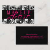 Modern MakeUp artistiek zwart-wit Visitekaartje (Voorkant / Achterkant)