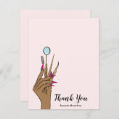 Modern Makeup Eyebrow Eyes Lashes Girly Notitiekaartje (Voorkant / Achterkant)