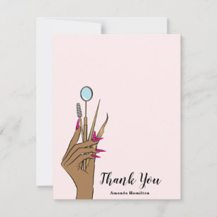 Modern Makeup Eyebrow Eyes Lashes Girly Notitiekaartje