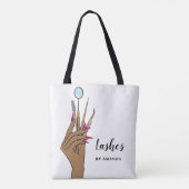 Modern Makeup Eyebrow Eyes Lashes Girly Tote Bag (Achterkant)