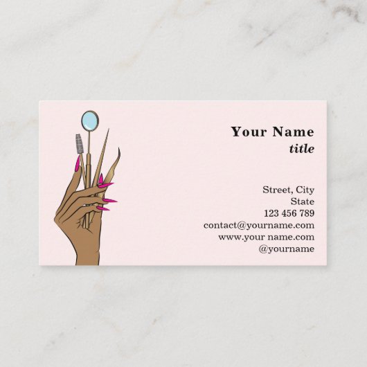 Modern Makeup Eyebrow Eyes Lashes Girly Visitekaartje (Achterkant)