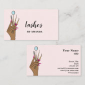 Modern Makeup Eyebrow Eyes Lashes Girly Visitekaartje (Voorkant / Achterkant)