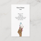 Modern Makeup Eyebrow Eyes Lashes Girly Visitekaartje (Achterkant)