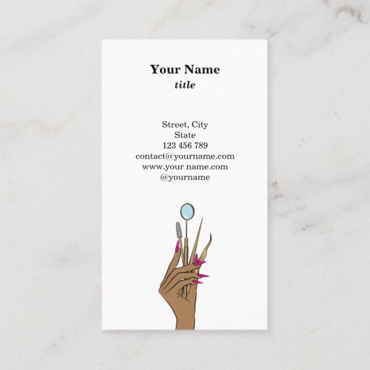 Modern Makeup Eyebrow Eyes Lashes Girly Visitekaartje (Achterkant)