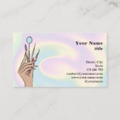 Modern Makeup Eyebrow Eyes Lashes Girly Visitekaartje (Achterkant)