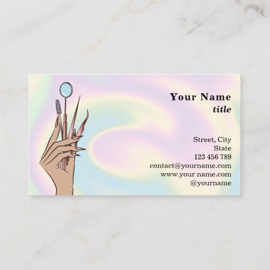 Modern Makeup Eyebrow Eyes Lashes Girly Visitekaartje (Achterkant)