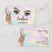 Modern Makeup Eyebrow Eyes Lashes Girly Visitekaartje (Voorkant / Achterkant)