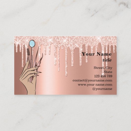 Modern Makeup Eyebrow Eyes Lashes Girly Visitekaartje (Achterkant)