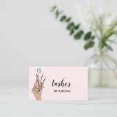 Modern Makeup Eyebrow Eyes Lashes Girly Visitekaartje (Staand voorkant)