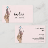 Modern Makeup Eyebrow Eyes Lashes Girly Visitekaartje (Voorkant / Achterkant)