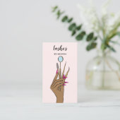 Modern Makeup Eyebrow Eyes Lashes Girly Visitekaartje (Staand voorkant)