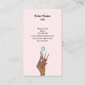 Modern Makeup Eyebrow Eyes Lashes Girly Visitekaartje (Achterkant)