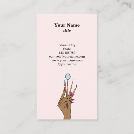 Modern Makeup Eyebrow Eyes Lashes Girly Visitekaartje (Achterkant)