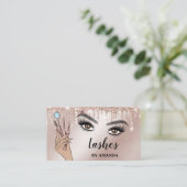 Modern Makeup Eyebrow Eyes Lashes Girly Visitekaartje (Staand voorkant)