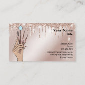 Modern Makeup Eyebrow Eyes Lashes Girly Visitekaartje (Achterkant)