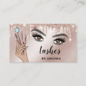 Modern Makeup Eyebrow Eyes Lashes Girly Visitekaartje (Voorkant)