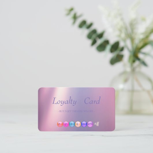 Modern Makeup Loyalty Kaart (Staand voorkant)