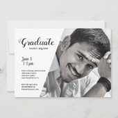 Modern Male Custom Photo Afstuderen Kaart (Voorkant)