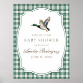 Modern Mallard Duck Gender Neutral Baby Shower Poster (Voorkant)