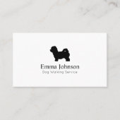 Modern Maltipoo logo Dog Walking Visitekaartje (Voorkant)