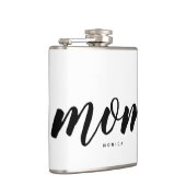 Modern mam Black en White, gepersonaliseerd Heupfles (Rechts)