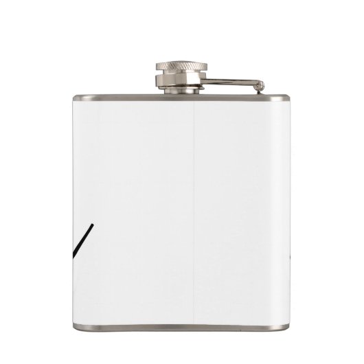 Modern mam Black en White, gepersonaliseerd Heupfles (Achterkant)