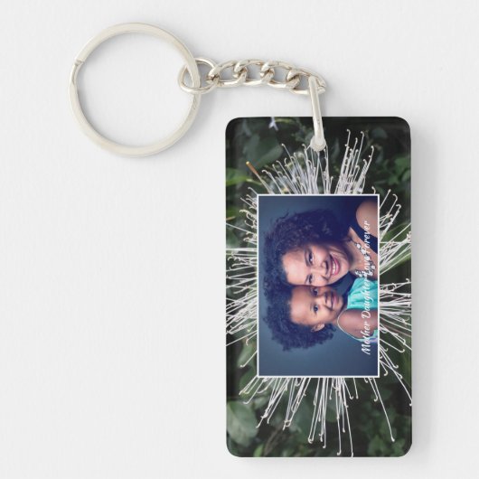 Modern mam Family Love Photo Personalize Sleutelhanger (Voorkant)
