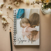 Modern mam Foto & Super Mam Text | Cadeau voor mam Notitieboek