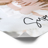 Modern mam Foto & Super Mam Text | Cadeau voor mam Poster (Hoek)