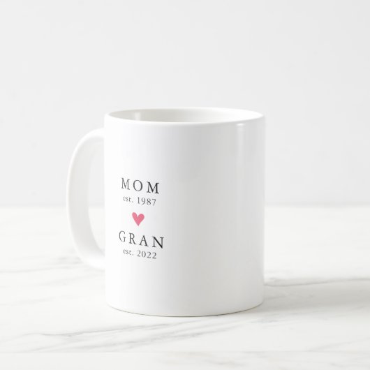Modern mam | Gran Year Est. KoffieMok (Voorkant links)