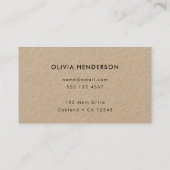 Modern mam | Kraft Rustic Mama Contact Kaart Kortingskaartje (Achterkant)